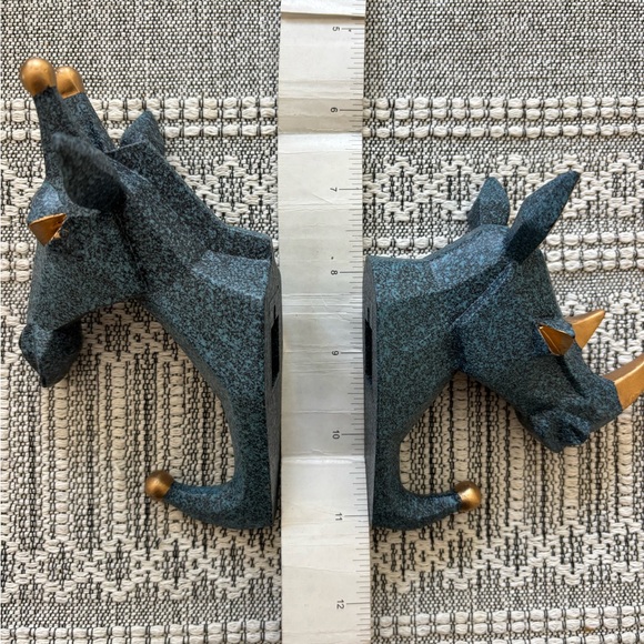 Blue and Gold Animal Wall Hook Set - Picture 4 of 4
